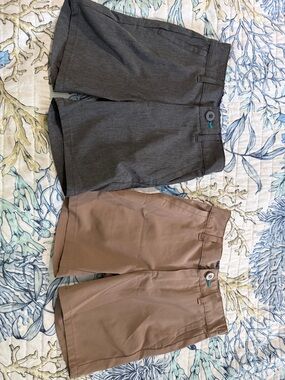 burnside Boys' Shorts Set in Gray and Brown